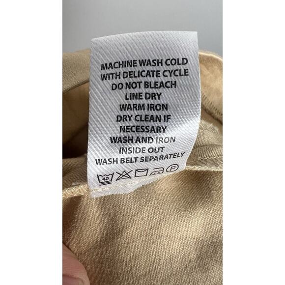 Spartina 449 Women’s Size 16 Danelle Twill Khaki Belted Button Details Skort EUC - Picture 14 of 15